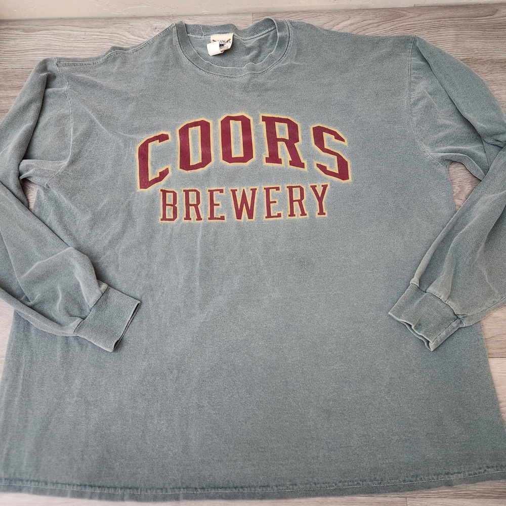 Coors Brewery Long Sleeve T Shirt Oaksman 913 Rugged Durable‎ Graphic Tee